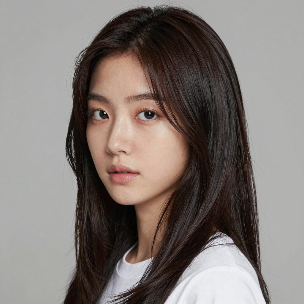 권나라가 단발 헤어로 변신한 모습. 깔끔한 실루엣과 또렷한 이목구비가 돋보인다.