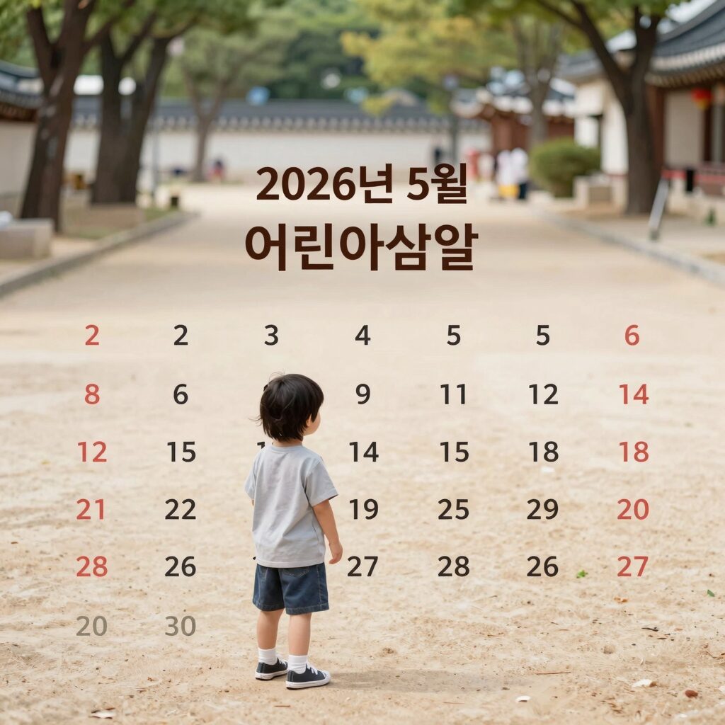 2026년 5월 달력 이미지로 근로자의날과 어린이날 석가탄신일이 표시된 달력 모습