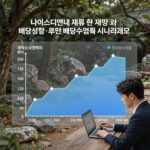 나이스디앤비 재무 현황과 배당성향 변화에 따른 배당수익률 시나리오 그래프
