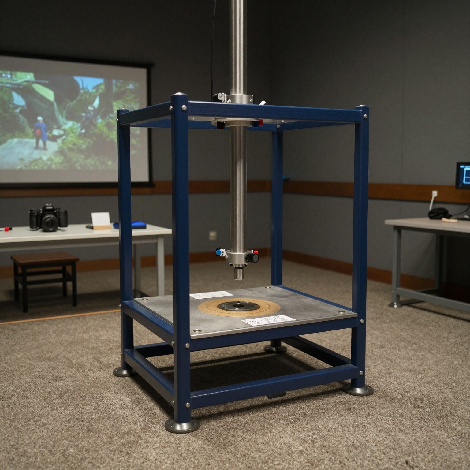 포사체 실험 장치 구성도 발사대 포토게이트 낙하지점 표시