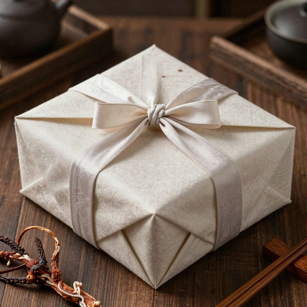 어버이날 선물로 준비한 산삼 선물세트 포장 상태