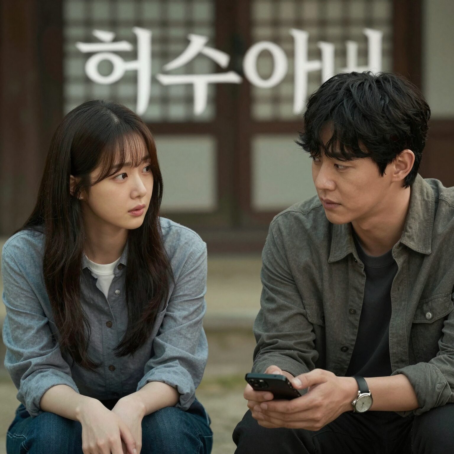 허수아비 드라마 이기범과 차시영 용의자 비교 장면