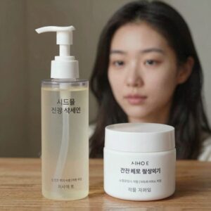 시드물 과즙세연 토너와 세럼 크림을 사용한 스킨케어 루틴 사진