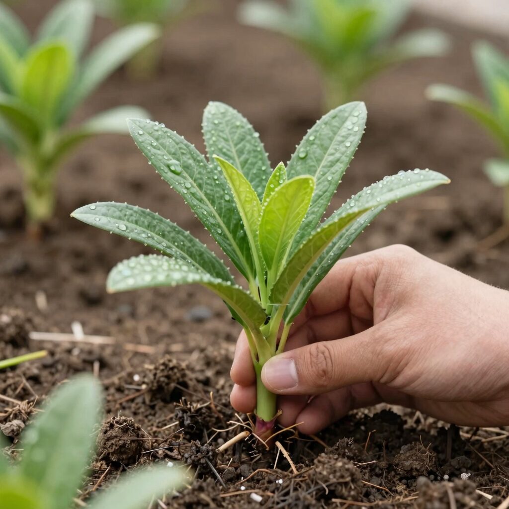 순창 참두릅 묘목 2년생 가시두릅 텃밭에 심기