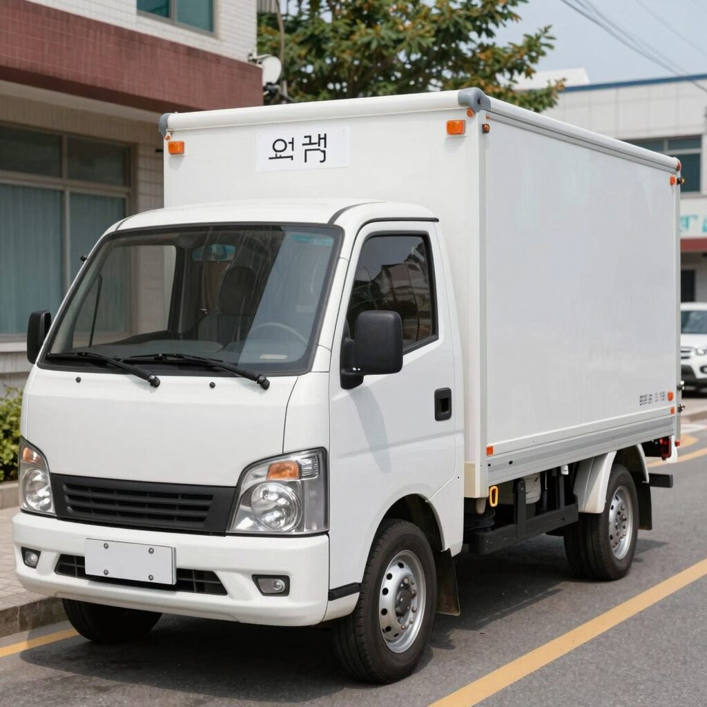 고유가 지원금으로 정비하는 소형 화물차 모습