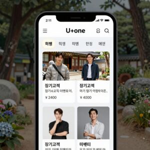 U+one 앱 화면에서 혜택 탭과 장기고객 이벤트 배너가 보이는 모습