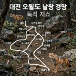 대전 오월드 늑대 탈출 사건 현황과 안전 대처법 대전 오월드 늑대 탈출 경로와 주요 목격 지점 표시된 지도