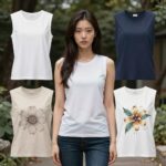 여성 반팔티셔츠 디자인 컬렉션 다양한 컬러와 프린트가 있는 티셔츠들