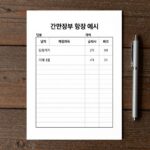간편장부 작성 예시 표로 날짜 계정과목 거래내용 거래처 금액 비고 등을 기재한 양식