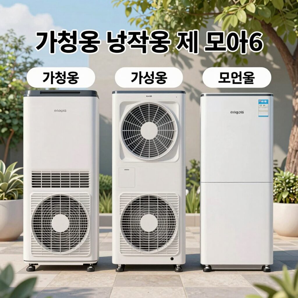 가정용 냉풍기 세 모델 비교 사진 2026