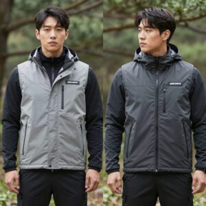K2 Safety 에어윈드베스트2와 EIDER SAFETY 에어로쿨링 베스트1 비교 사진