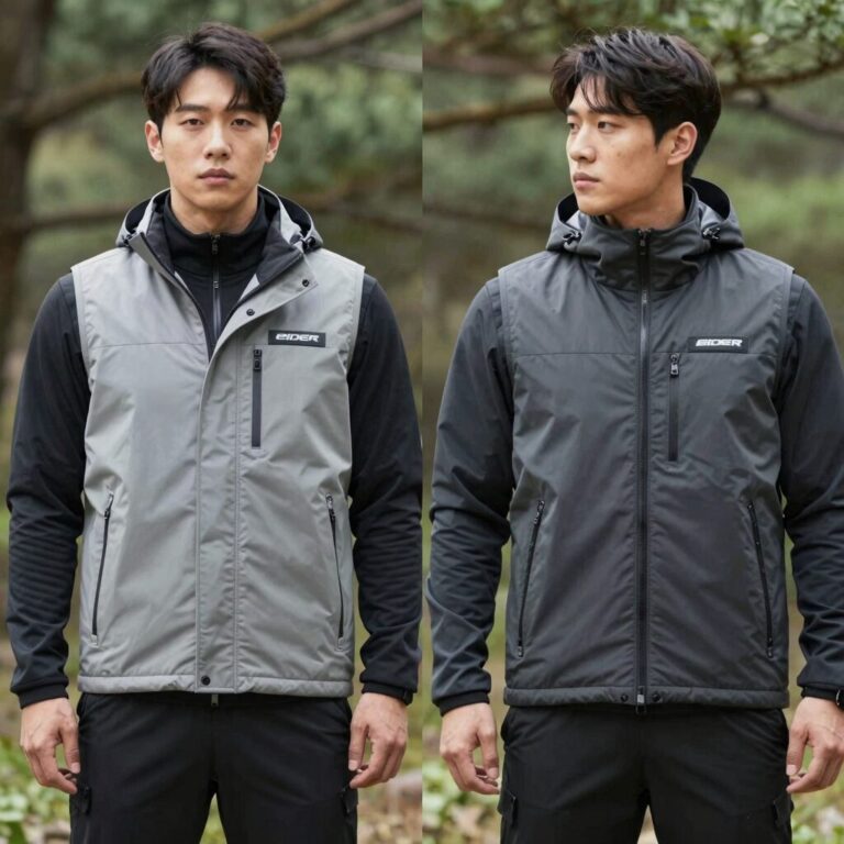 K2 Safety 에어윈드베스트2와 EIDER SAFETY 에어로쿨링 베스트1 비교 사진