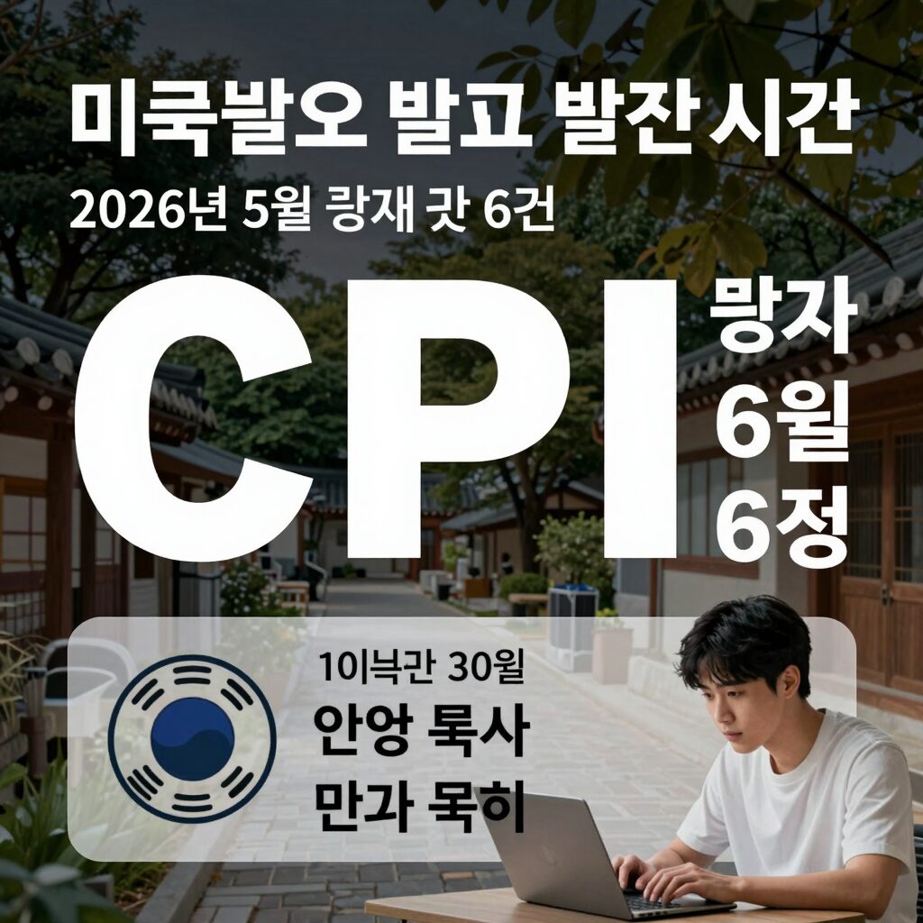 미국 CPI 발표 시간 2026년 5월 결과 및 6월 일정