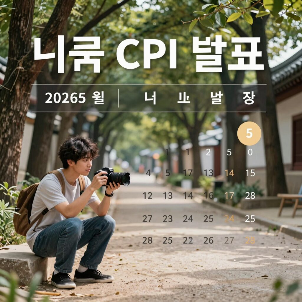 2026년 5월 미국 CPI 발표 일정과 시간을 표시한 달력 이미지