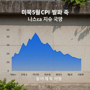 미국 5월 CPI 발표 후 나스닥 지수 급락 차트