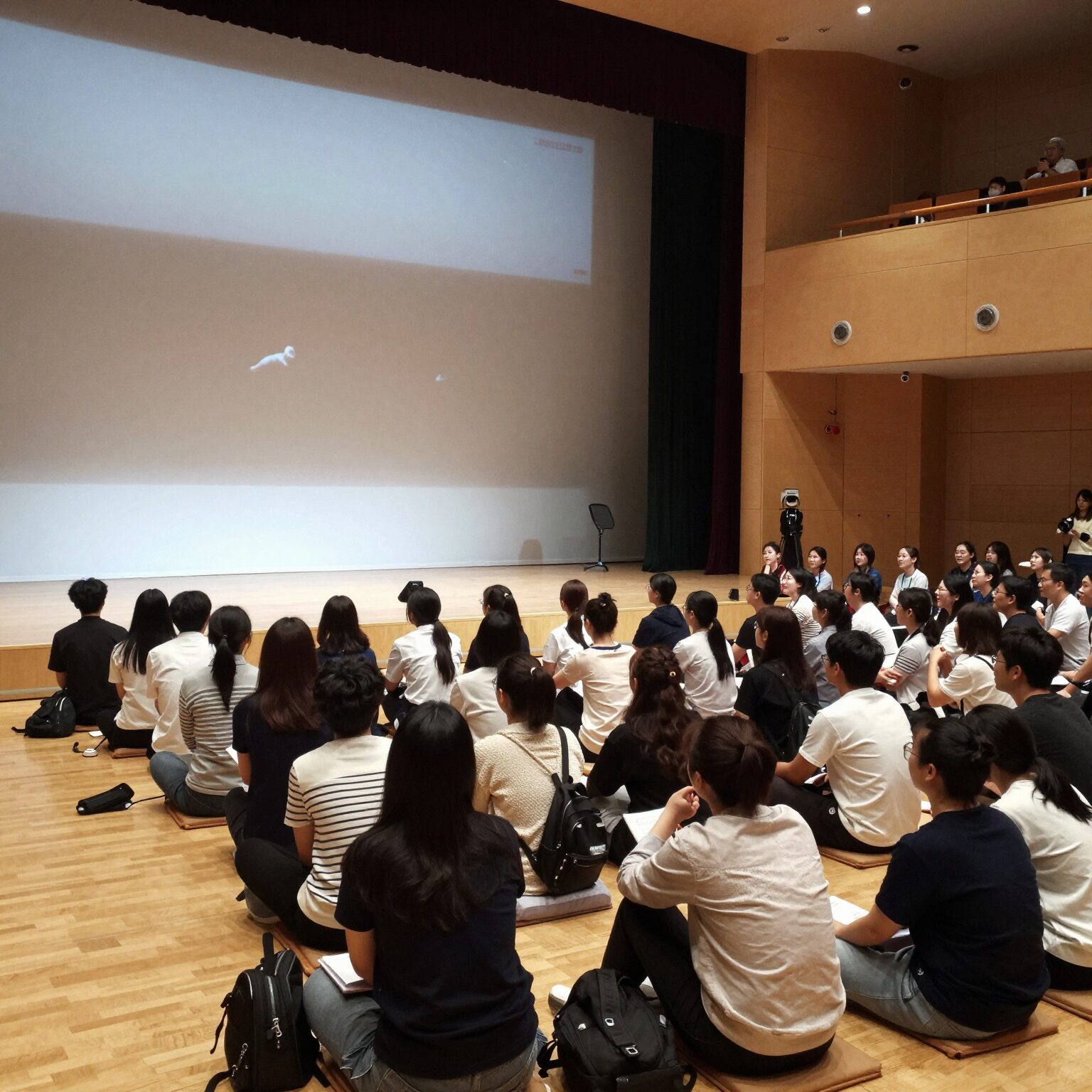 세종문화회관 대극장에서 펼쳐진 제56회 동아무용콩쿠르 본선 무대 전경. 관객들이 집중하며 무대를 바라보고 있다.