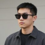 휠라 선글라스 착용 모습 오벌핏 플랫엣지