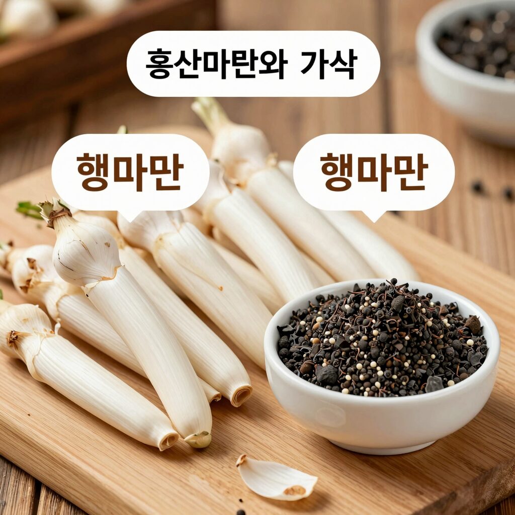 홍산마늘과 흑마늘 가격 비교 이미지