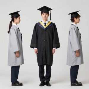 졸업사진 기본 자세 예시 몸을 약간 돌리고 시선을 카메라로 향한 포즈