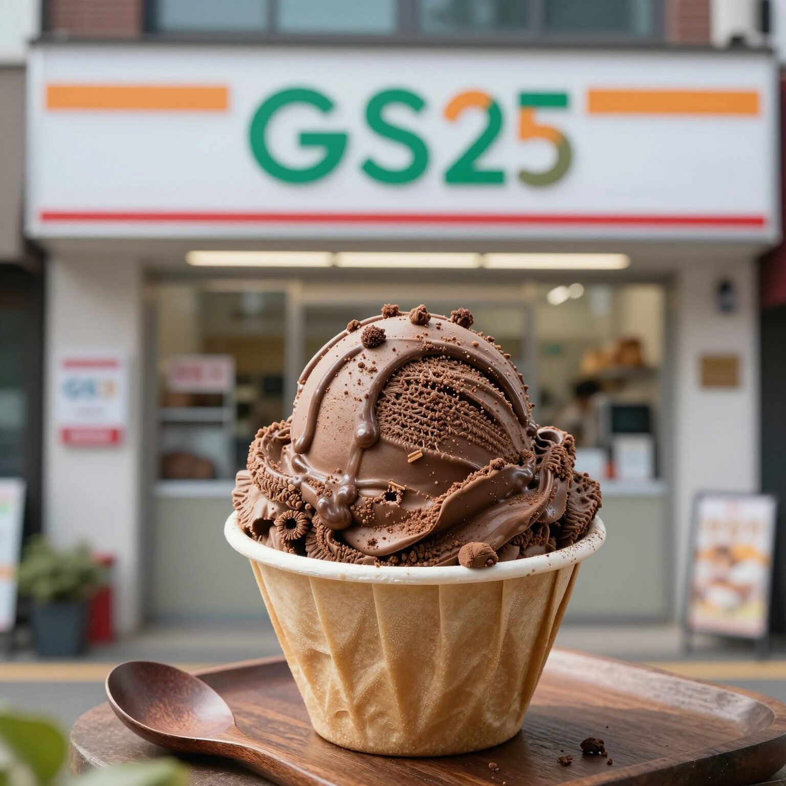GS25 6월 행사 딥앤로우 크런치 초코바 아이스크림 제품 사진