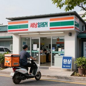 광나루한강공원 세븐일레븐 앞 배달존 픽업 장소