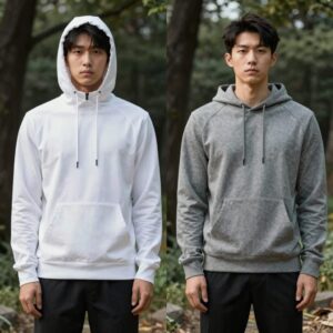 피어오브갓 에센셜 후드반팔과 스투시 후드반팔 비교 사진