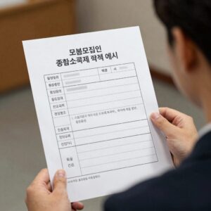 보험모집인 종합소득세 신고서 작성 예시