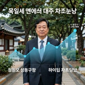 정원오 성동구청장 관련주 육일씨엔에쓰 대주산업 하이딥 차트 분석 이미지