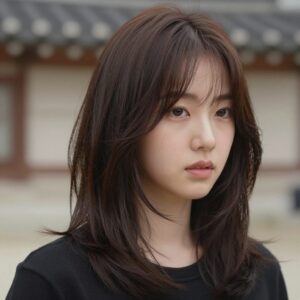 김혜수 중단발 레이어드 컷과 초코 브라운 컬러 스타일링