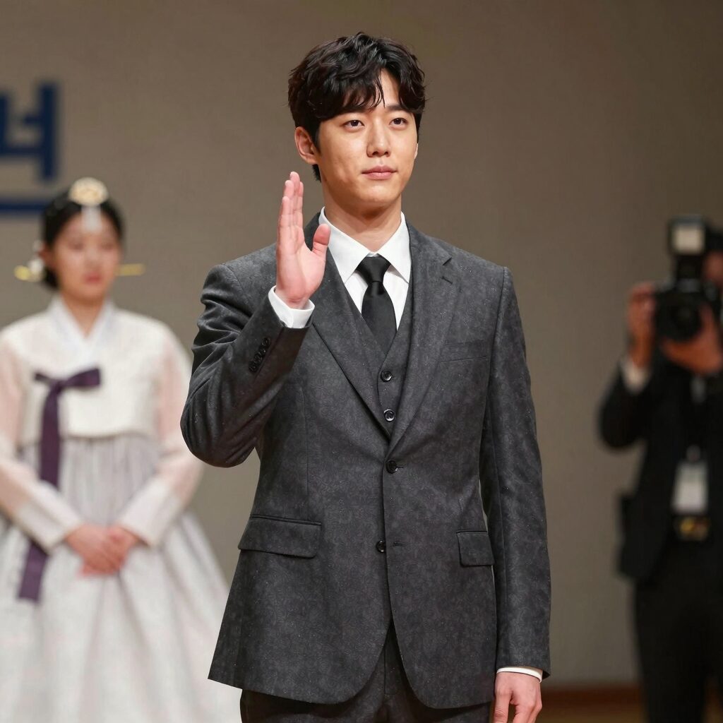 이주명 영화 파일럿 시사회 무대인사 모습