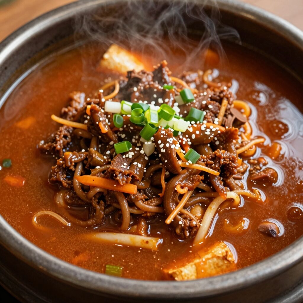 임성근 셰프가 만든 된장찌개 사진, 김이 모락모락 나는 모습