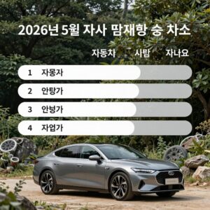 2026년 5월 자동차 판매량 순위 차트