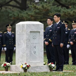 미국 현충일 알링턴 국립묘지 헌화식 사진