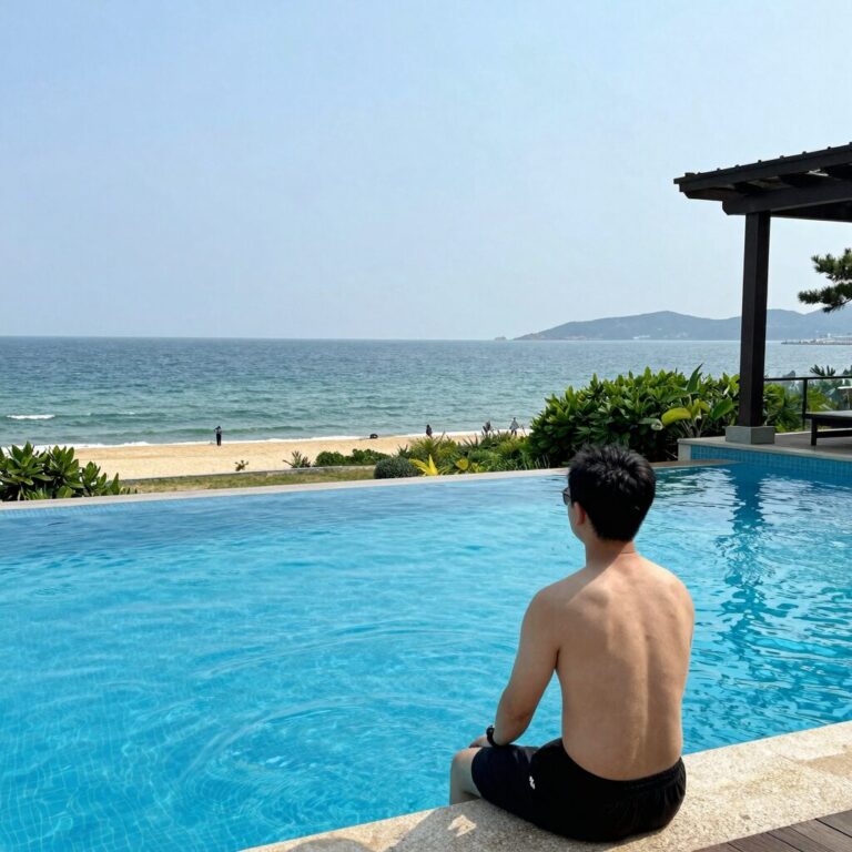무이네 더아남 리조트 메인 풀과 바다 뷰 아고다 6월 할인코드 적용 가능