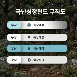 국민성장펀드 구조도와 투자 대상 산업 요약 이미지