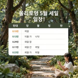올리브영 5월 세일 일정 표와 추천 제품 이미지