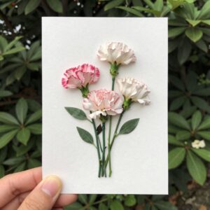 어버이날 카네이션 캘리그라피 액자 카드