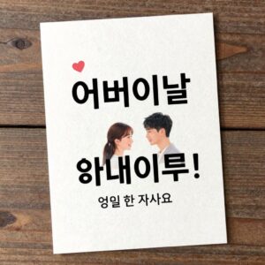 어버이날 영어 카드 문구 예시 이미지