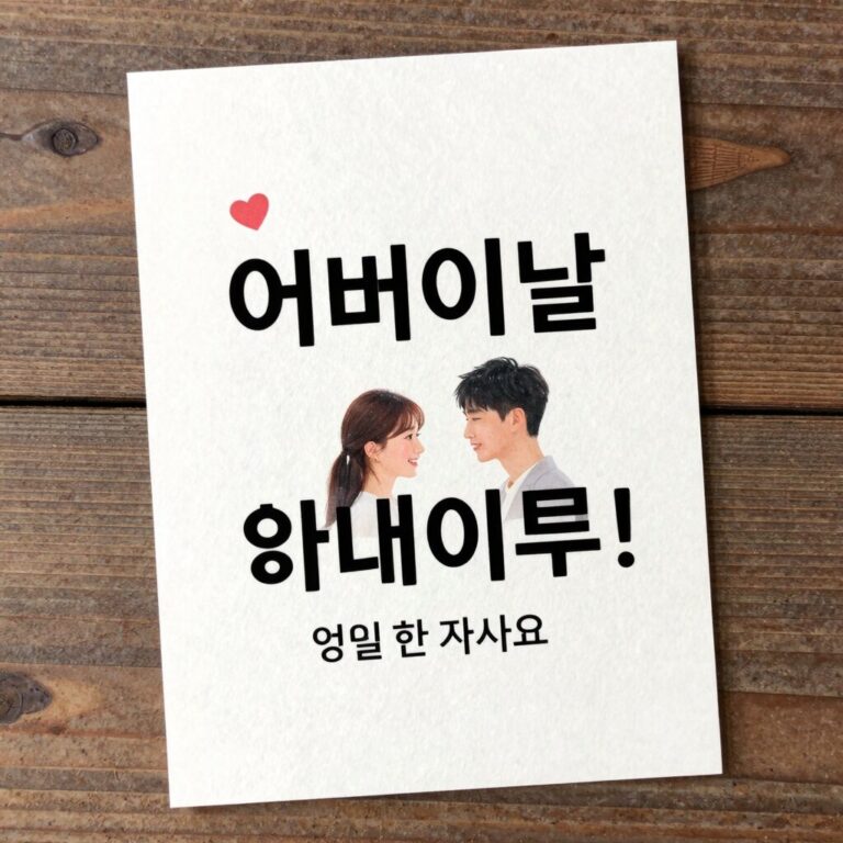 어버이날 영어 카드 문구 예시 이미지