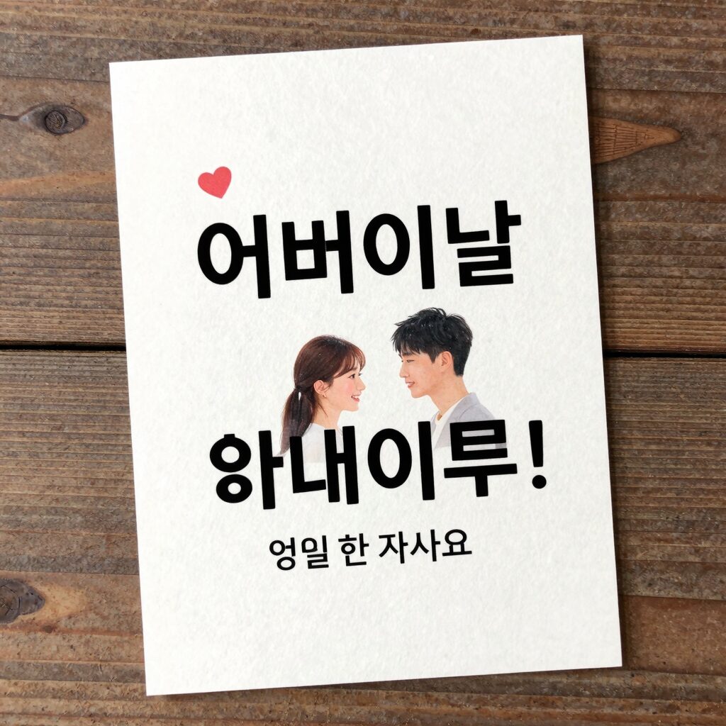 어버이날 영어 카드 문구 예시 이미지