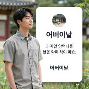어버이날 인사말 이미지 ChatGPT로 만든 감성 미니미 예시