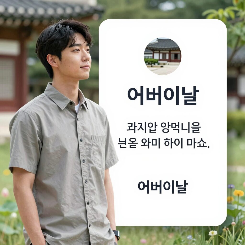 어버이날 인사말 이미지 ChatGPT로 만든 감성 미니미 예시