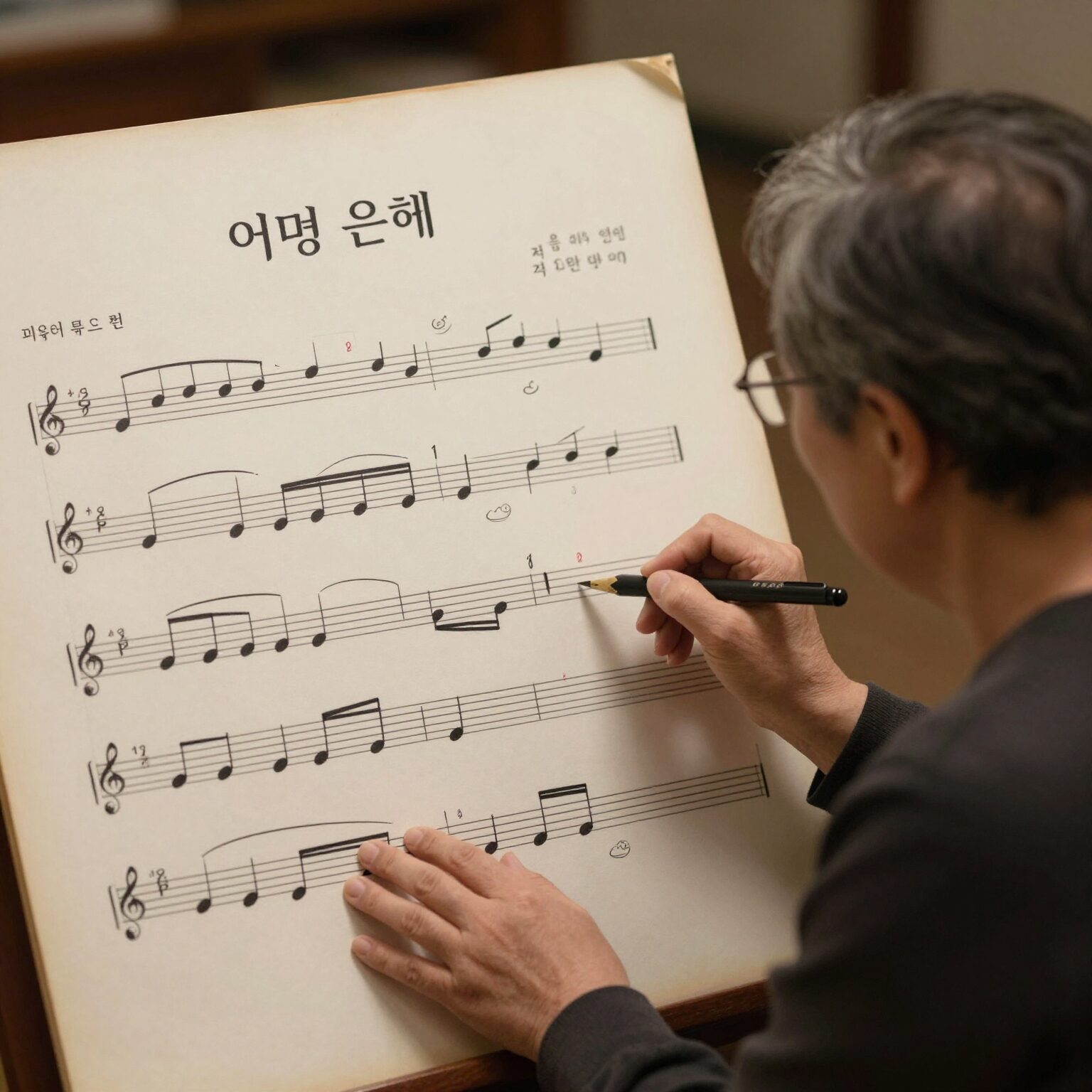 어머님 은혜 피아노 쉬운 악보
