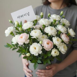 어버이날 카네이션 화분과 손편지