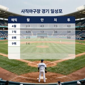 사직야구장 4월 경기 일정표와 예매 정보