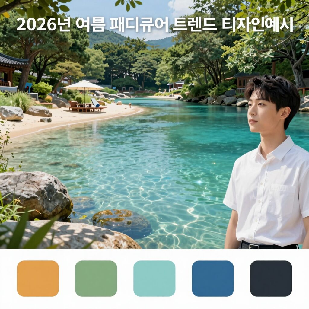 2026년 여름 패디큐어 트렌드 컬러와 디자인 예시 사진