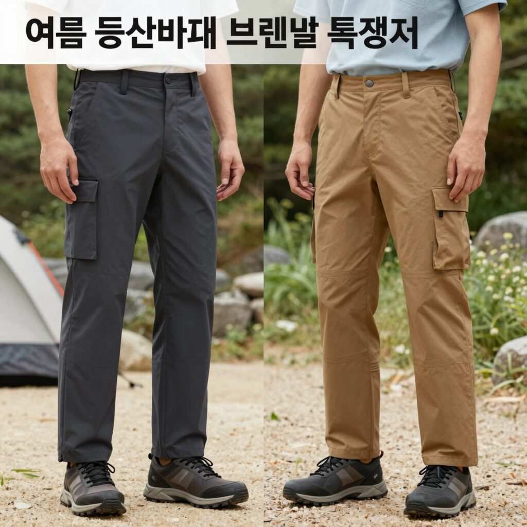 여름 등산바지 브랜드별 특징 비교 이미지