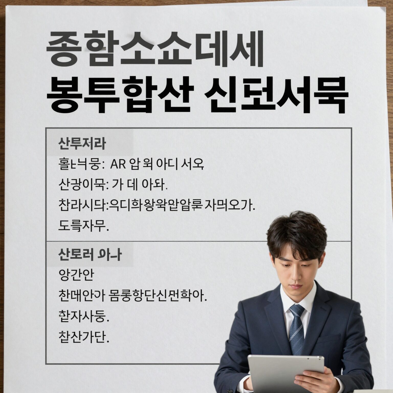 종합소득세 부부합산 신고 서류 이미지