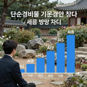 단순경비율과 기준경비율 적용 시 세금 부담 차이를 비교한 그래프 이미지, 단순경비율이 세금이 훨씬 적다