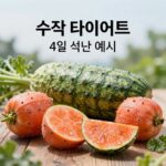 수박 다이어트 4일 1.2kg 감량 수박 다이어트 4일 식단 예시 사진